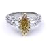 Natural Fancy Intense Orange Yellow Diamond Ring