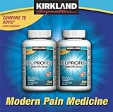 Kirkland Signature Ibuprofen 200mg,500-Count, (Pack of 2)