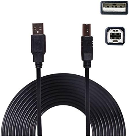 Boytond 16Feet USB 2.0 Printer Scanner Cable Type A Male to Type B Male for HP Canon Epson (16ft / 5M)