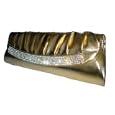 New Mettallic Diamante Clutch Bag Purse Evening Party'