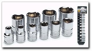 3/8 Drive 10 Piece Metric Standard Socket Set