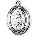 Sterling Silver St Rita Medal and 24-inch Chain