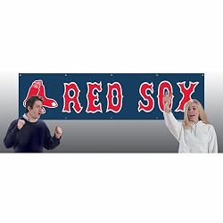 Boston Red Sox MLB Applique & Embroidered Party Banner (96"x24")
