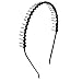 2 Pcs Black Metal Teeth Hair Hoop Headband Decor for Lady