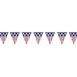 Beistle 50530 Spirit of America Pennant Banner, 10 by 12-Feet