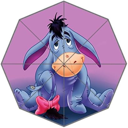 LaHuo Cutie Eeyore Well-loved Logo Custom Design Travel Folding Umbrella Auto Open Close Windproof Compact For Easy Carrying Firm Durable Lifetime Guarantee Umbrella