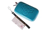 Nintendo 3DS Tasche / Hardcover / Case / Bag - Farbe: aquablue mit 3D-Logo - inkl. Original arcotec Handybändchen/Schlüsselband