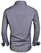 HOTOUCH Mens Casual Button Down Slim Fit Wrinkle Free Formal Dress Shirt Dark Grey, X-Large, Long Sleeve