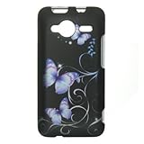 Purple Butterflies Black Protector Case for HTC EVO Shift 4G