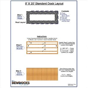Dewdocks Standard Dock (Beige Blue,8 X 20-Feet) by
