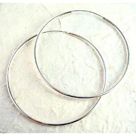 Click here to buy Large Sterling Silver Endless Hoop Earrings by Sosi B..