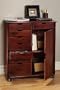 Stanton 7 + 1 Drawer Double wide Cart With Door, 7 DRAWERS +1, DARK CHERRY