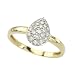 14K Yellow Gold 1/4 ct. Diamond Teardrop Shaped Fashion Ring