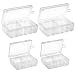 GlossyEnd Set of 4 - Two AA and Two AAA Battery Storage Box, Battery Storage Case, Battery Holder Clear