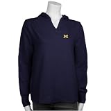 Michigan Wolverines Navy Blue Ladies Pullover Hoody Sweatshirt