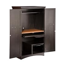 South Shore Furniture, Gascony Collection, Computer Armoire, Ebony and Spice wood
