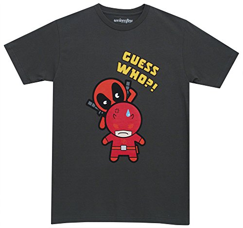 Deadpool Kawaii Guess Who Marvel Comics Mighty Fine Adult T-Shirt Tee