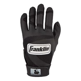 <b>Youth Batting Gloves by Franklin (Black) (Small)</b>