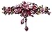 Large Crystal Barrette with Dangling Ornament YY86010-3rose