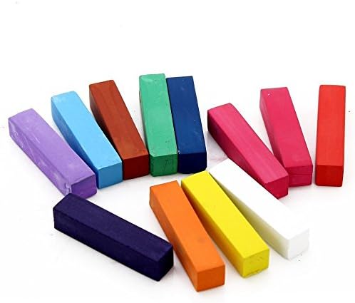 Clicktobe 12 Color Temporary Hair Dye Non-toxic Hair Chalk Soft Pastels Kit Hair Color Crayons (Pack of 1 box)
