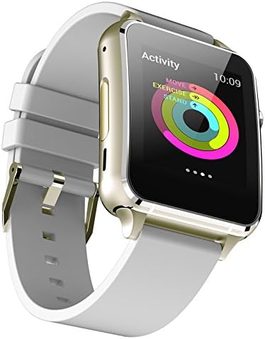 Lincass Smartwatch Fitness Tracker Bluetooth Smart Wristband Smart Watch Phone with 300W Camera Heart Rate Monitor Sedentary Reminder Support both Android and IOS Smart Phones (White)