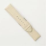 松重オリジナル YK001Z−24 24mm デカ時計用牛革マット型押し  ベージュ色