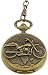 FMD Antiqued Biker Quartz Pocket Watch with Chain ZRT15013F9