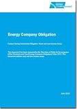 Energy company obligation : carbon saving community obligation : rural and low income areas