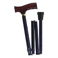 Mabis Healthcare Adjustable Folding Cane - Blue Cyclone