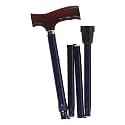 Mabis Healthcare Adjustable Folding Cane - Blue Cyclone