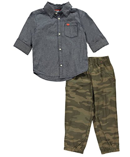 Carters Little Boys 2-Piece Chambray Shirt & Camo Jogger Set