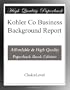 Kohler Co Business Background Report