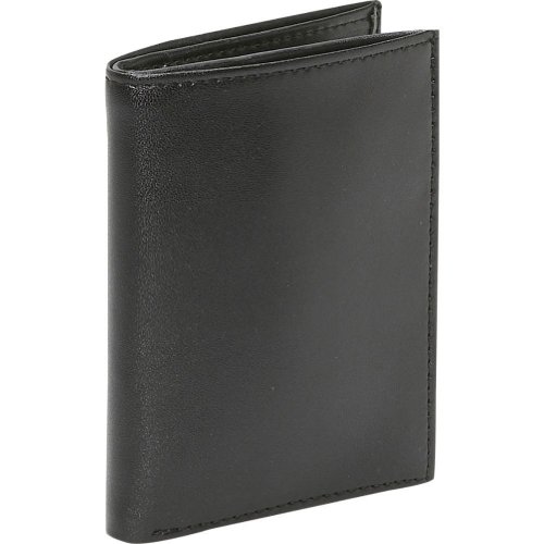 Genuine Leather Black Wallet With Double ID Flap Credit Card Holder *Makes A Great Gift*