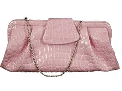 La Regale Faux Croco Clutch