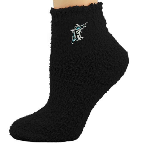 Florida Marlins Ladies Black Sleepsoft Ankle Socks