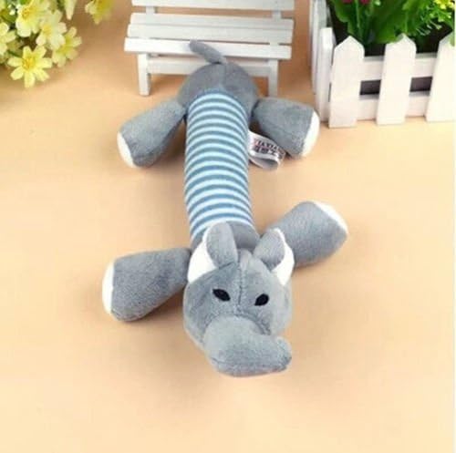 YIDEA Pet Puppy Squeaker Squeaky Plush Chew Toy For Dogs-Elephant