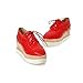 Lucksender Womens Fashion Platform Wedge Heel Lace-up Carved Oxfords Shoes