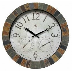 Slate Mosaic Clock (Multi) (18Diam x 3D) by Stacks and Stacks