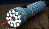 MULTI-FUNCTION 18 LED ULTRA BRIGHT TORCH FLASHLIGHT with LASER POINTER - Aluminium Alloy