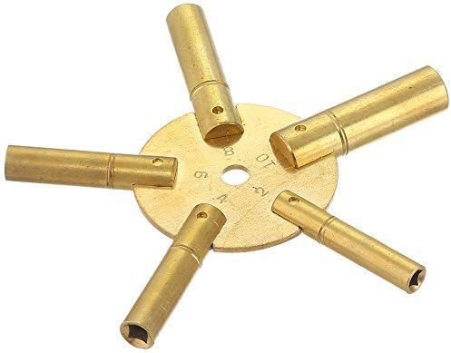 Paylak UNIKEY-1E Even Sizes 5 Prong Universal Clock Key for Winding Clocks