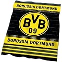 BVB / Borussia Dortmund Fleecedecke 'Streifenmikado'