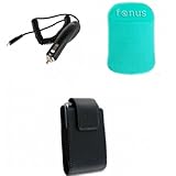 Accessory Combo Bundle with Blackberry OEM Leather Case Cover with Belt Cli ....