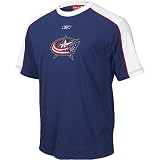 Reebok Columbus Blue Jackets Face-Off Laser Short Sleeve Crew