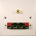 Electronics : Euronetwork Wall Plate (Loaded) 1x RCA Socket (Phono) - Yellow + 1x 4 way speaker plate plus a 45mm backbox