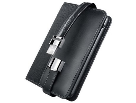 iNeo I-NA208U Stylish Leatherette 250GB USB 2.0 Portable Pocket Drive with Built-in USB Cable & Business Card Holder - Retail