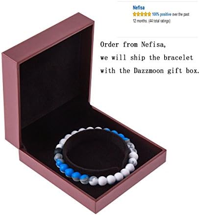 Blue Silicone High transparent Beaded Bracelet Black and White Beads (shark blue, L)