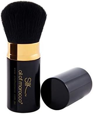 Silk of Morocco Vegan Retractable Kabuki Brush to Apply Mineral Powder Makeup