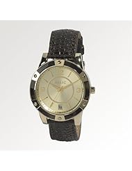 Relic by Fossil Payton Gold Tone Dark Brown Woven Womens Watch ZR12029