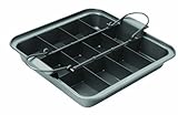 Image Chicago Metallic Slice Solutions Brownie Pan, 9-Inch by, 9-Inch by 2.75-Inch