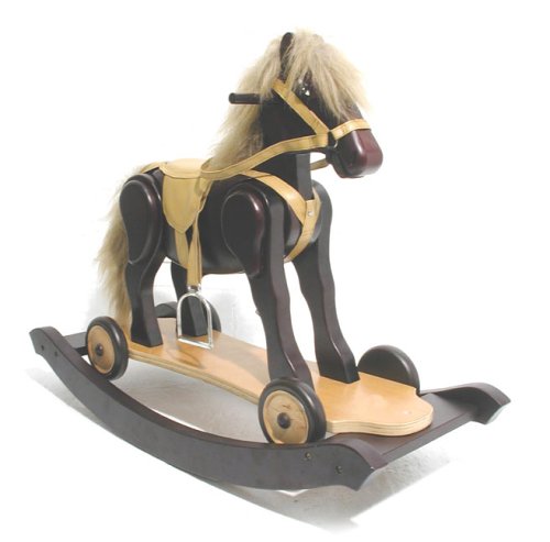 Childrens Toyshop  Toys : Rocking Horse 35" Long with Saddle/Stirrups and Bridle